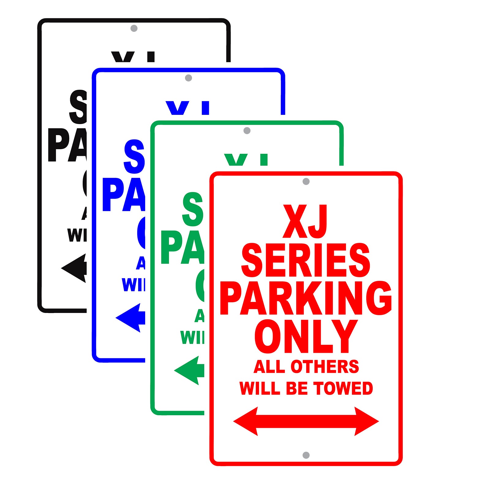 Jaguar Xj Series Parking Only All Others Will Be Towed Aluminum Decor Garage Sign
