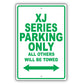 Jaguar Xj Series Parking Only All Others Will Be Towed Aluminum Decor Garage Sign