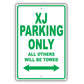 Jaguar Xj Parking Only All Others Will Be Towed Aluminum Decor Garage Sign