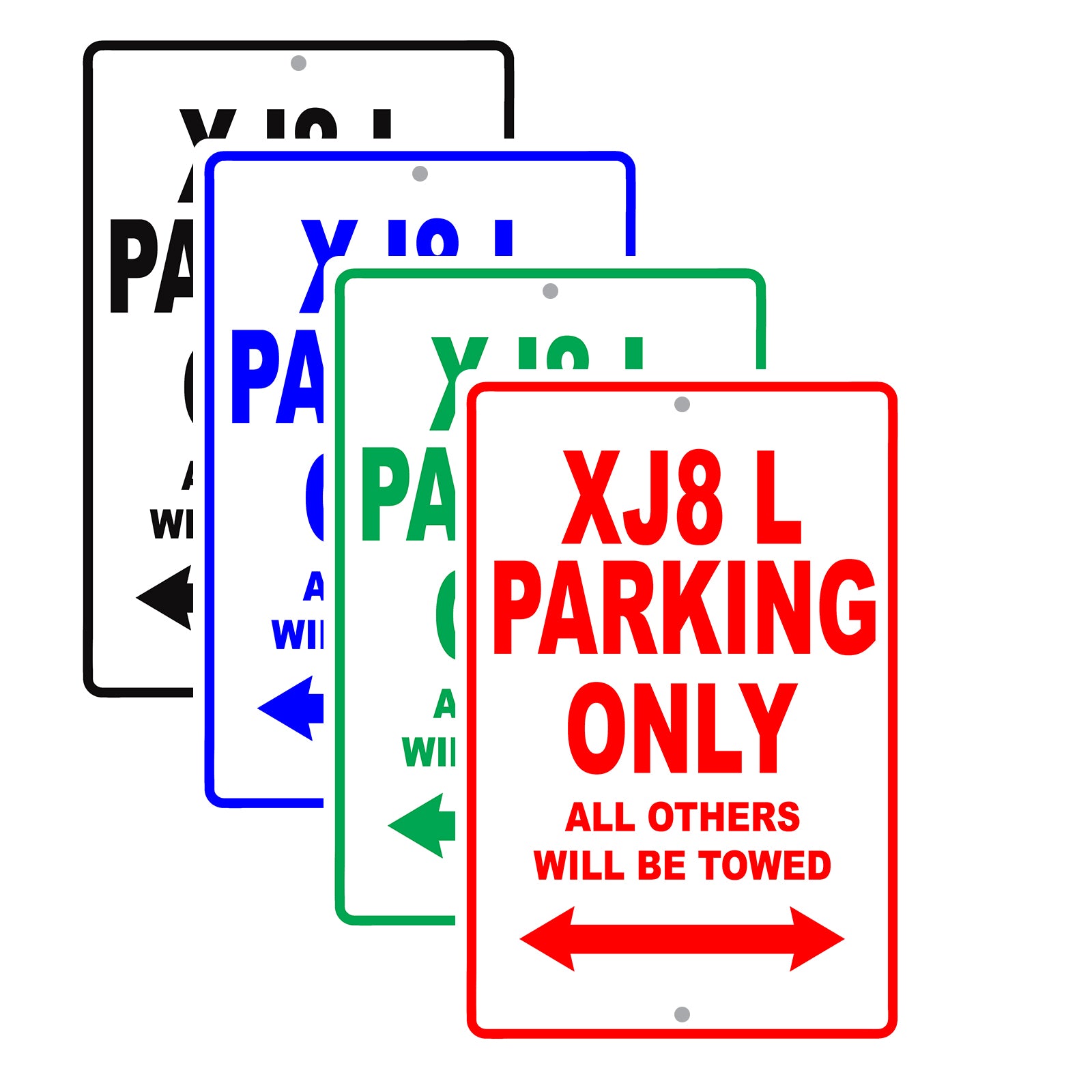 Jaguar Xj8 L Parking Only All Others Will Be Towed Aluminum Decor Garage Sign