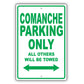 Jeep Comanche Parking Only All Others Will Be Towed Aluminum Decor Garage Sign