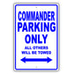 Jeep Commander Parking Only All Others Will Be Towed Aluminum Decor Garage Sign