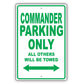 Jeep Commander Parking Only All Others Will Be Towed Aluminum Decor Garage Sign