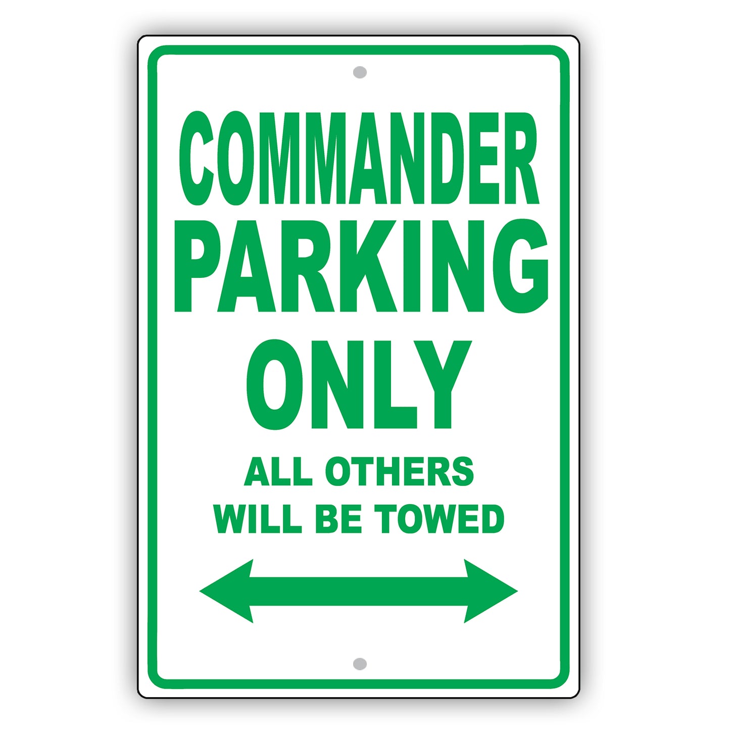 Jeep Commander Parking Only All Others Will Be Towed Aluminum Decor Garage Sign