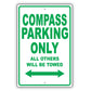 Jeep Compass Parking Only All Others Will Be Towed Aluminum Decor Garage Sign