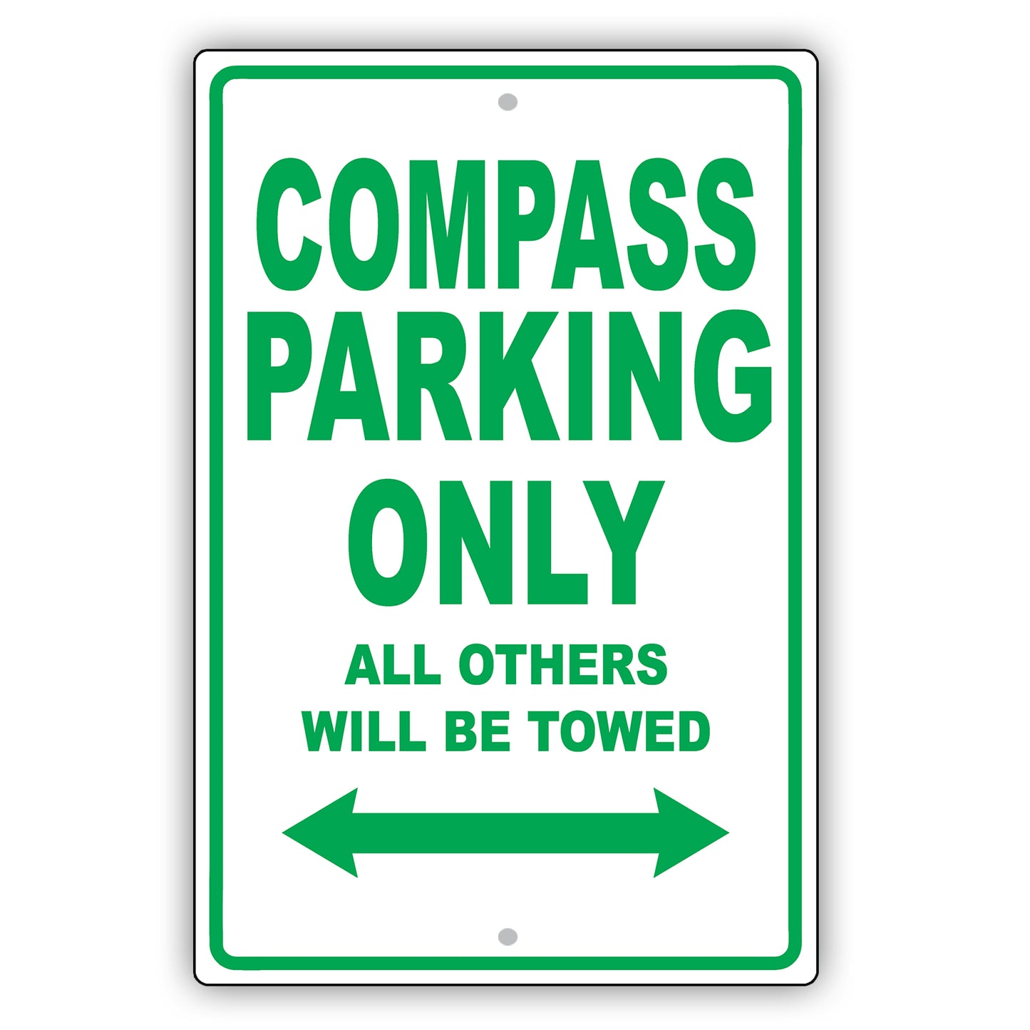 Jeep Compass Parking Only All Others Will Be Towed Aluminum Decor Garage Sign