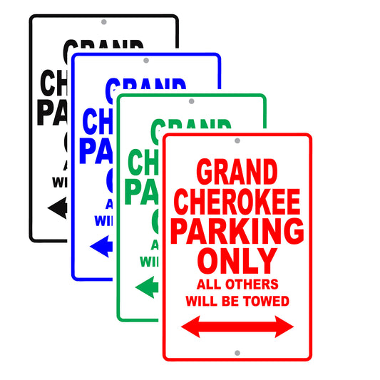 Jeep Grand Cherokee Parking Only All Others Will Be Towed Aluminum Decor Garage Sign