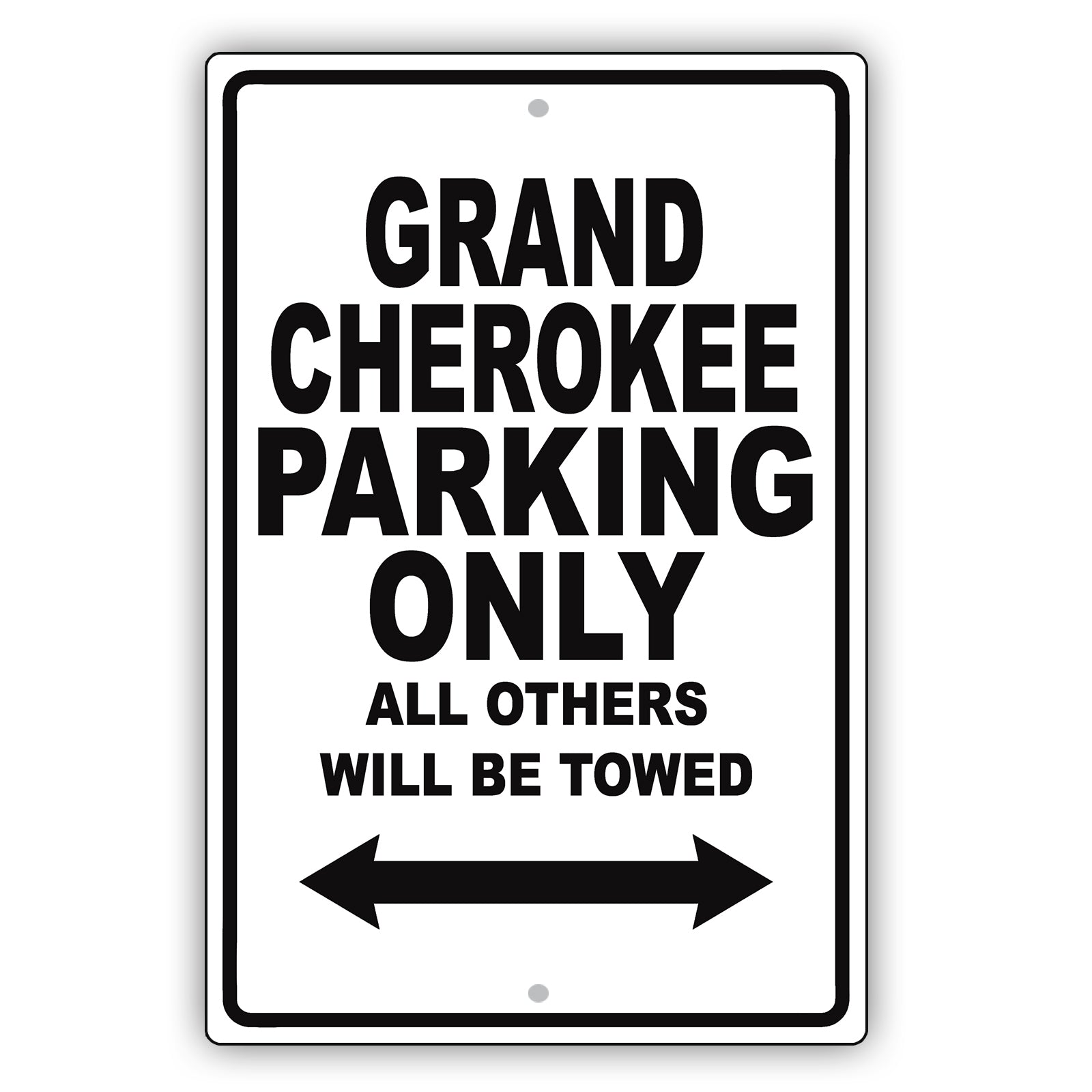 Jeep Grand Cherokee Parking Only All Others Will Be Towed Aluminum Decor Garage Sign