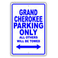 Jeep Grand Cherokee Parking Only All Others Will Be Towed Aluminum Decor Garage Sign