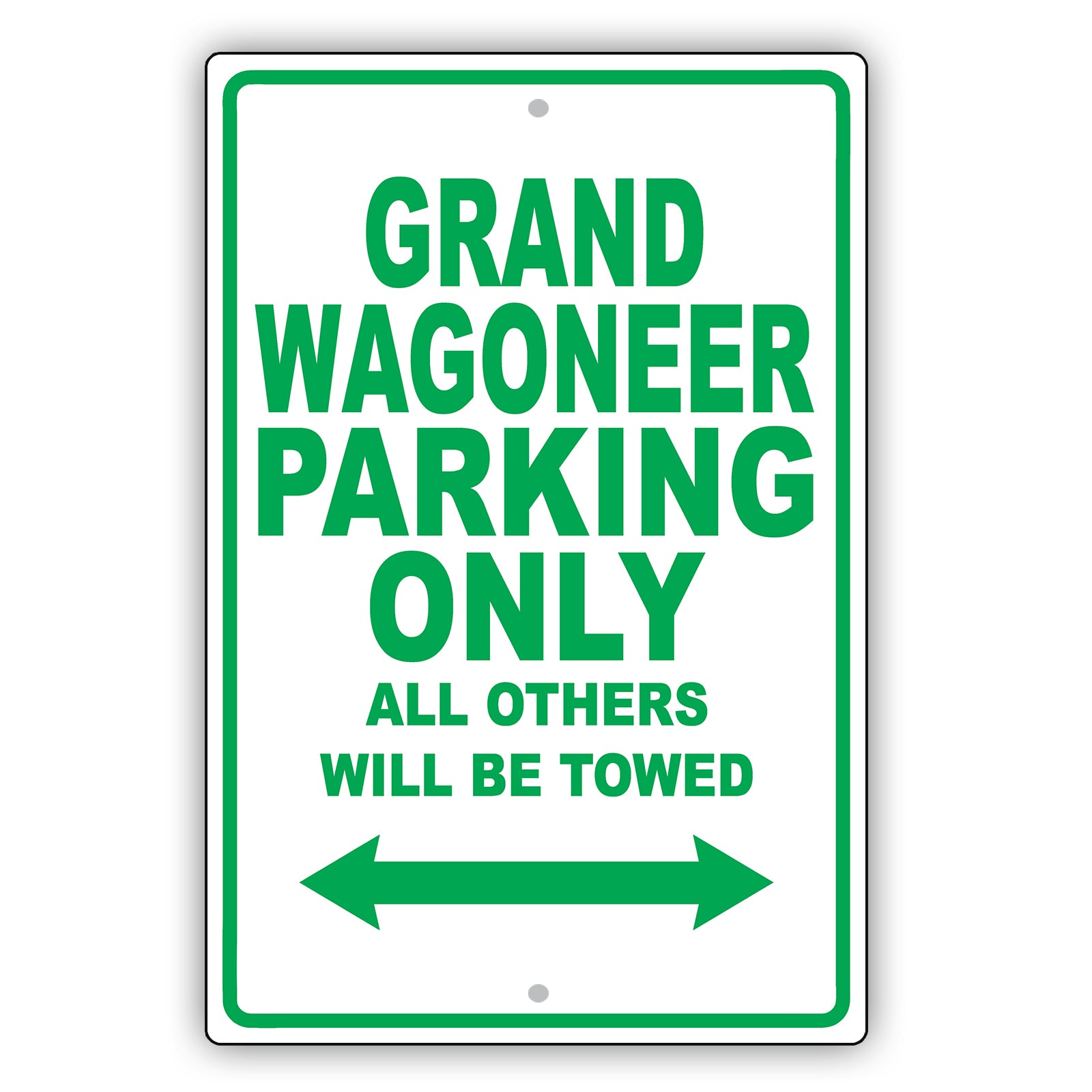 Jeep Grand Wagoneer Parking Only All Others Will Be Towed Aluminum Decor Garage Sign