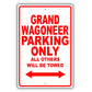 Jeep Grand Wagoneer Parking Only All Others Will Be Towed Aluminum Decor Garage Sign