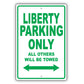 Jeep Liberty Parking Only All Others Will Be Towed Aluminum Decor Garage Sign