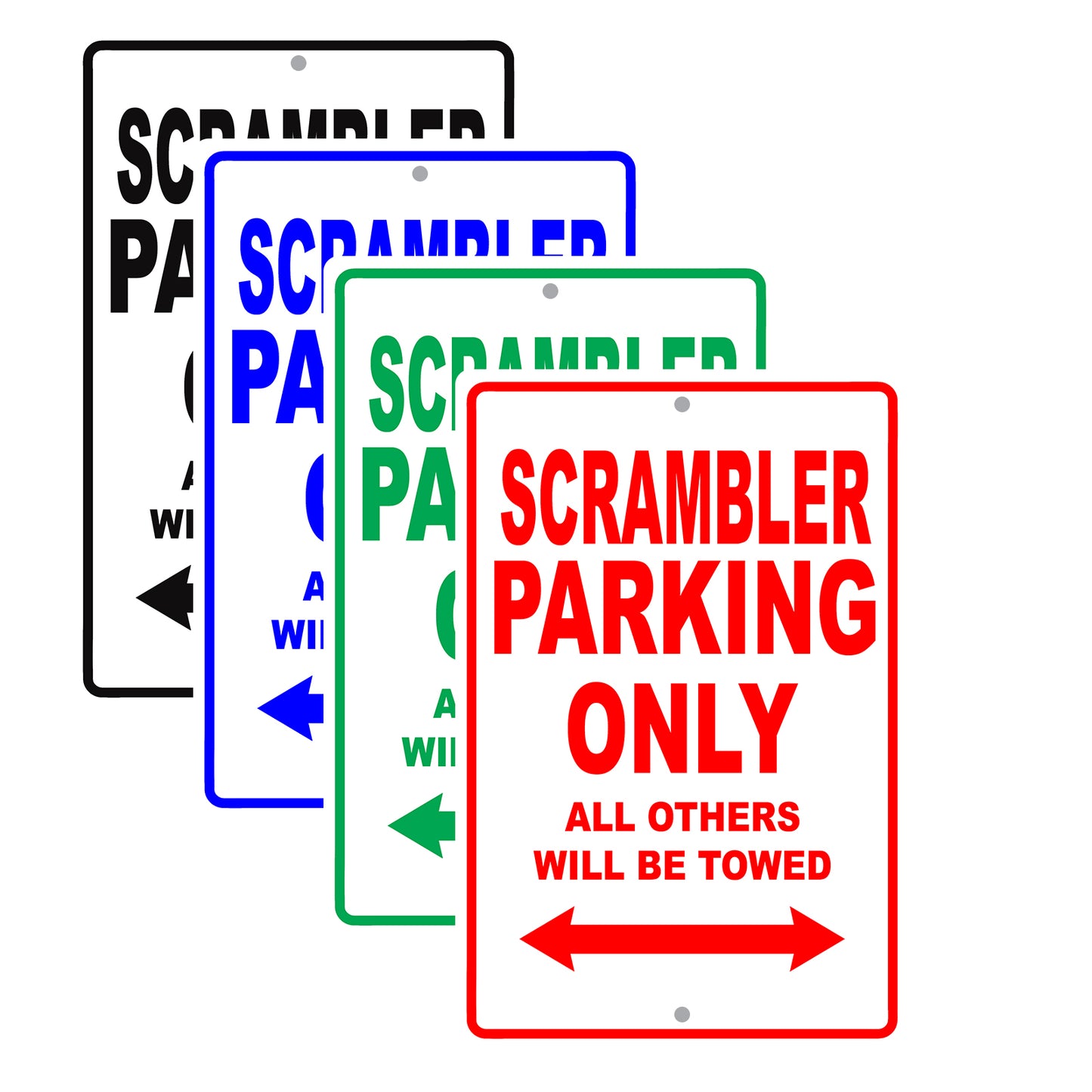 Jeep Scrambler Parking Only All Others Will Be Towed Aluminum Decor Garage Sign