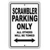 Jeep Scrambler Parking Only All Others Will Be Towed Aluminum Decor Garage Sign