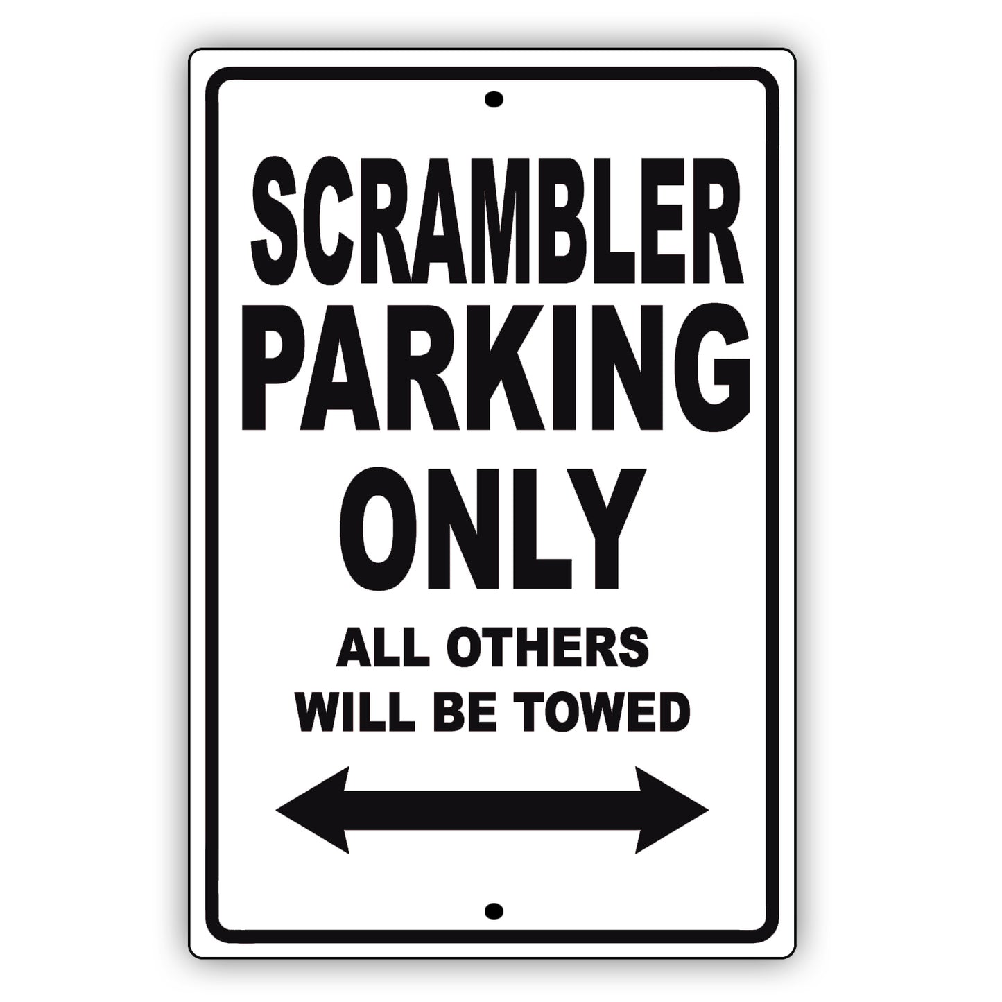 Jeep Scrambler Parking Only All Others Will Be Towed Aluminum Decor Garage Sign