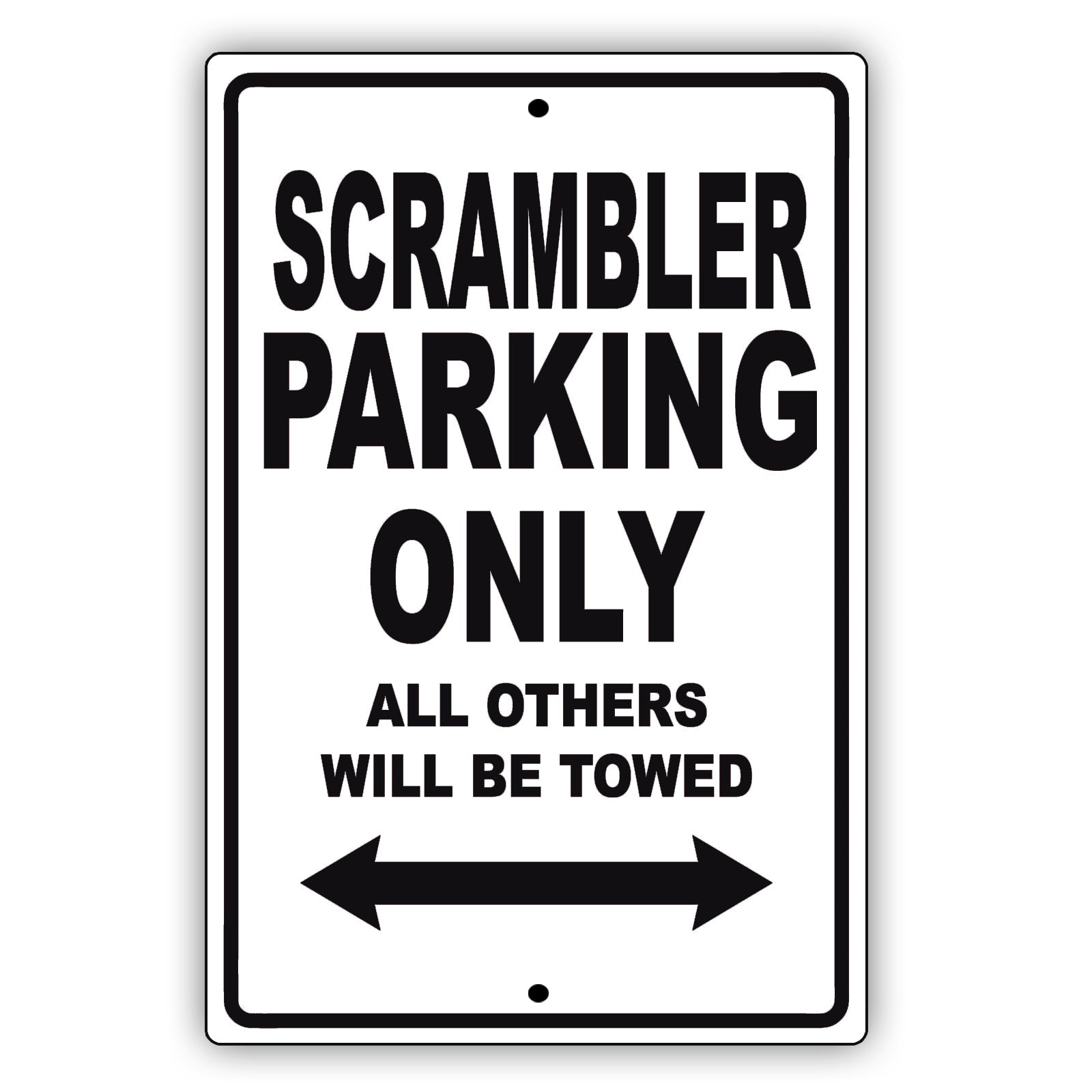 Jeep Scrambler Parking Only All Others Will Be Towed Aluminum Decor Garage Sign