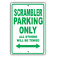 Jeep Scrambler Parking Only All Others Will Be Towed Aluminum Decor Garage Sign