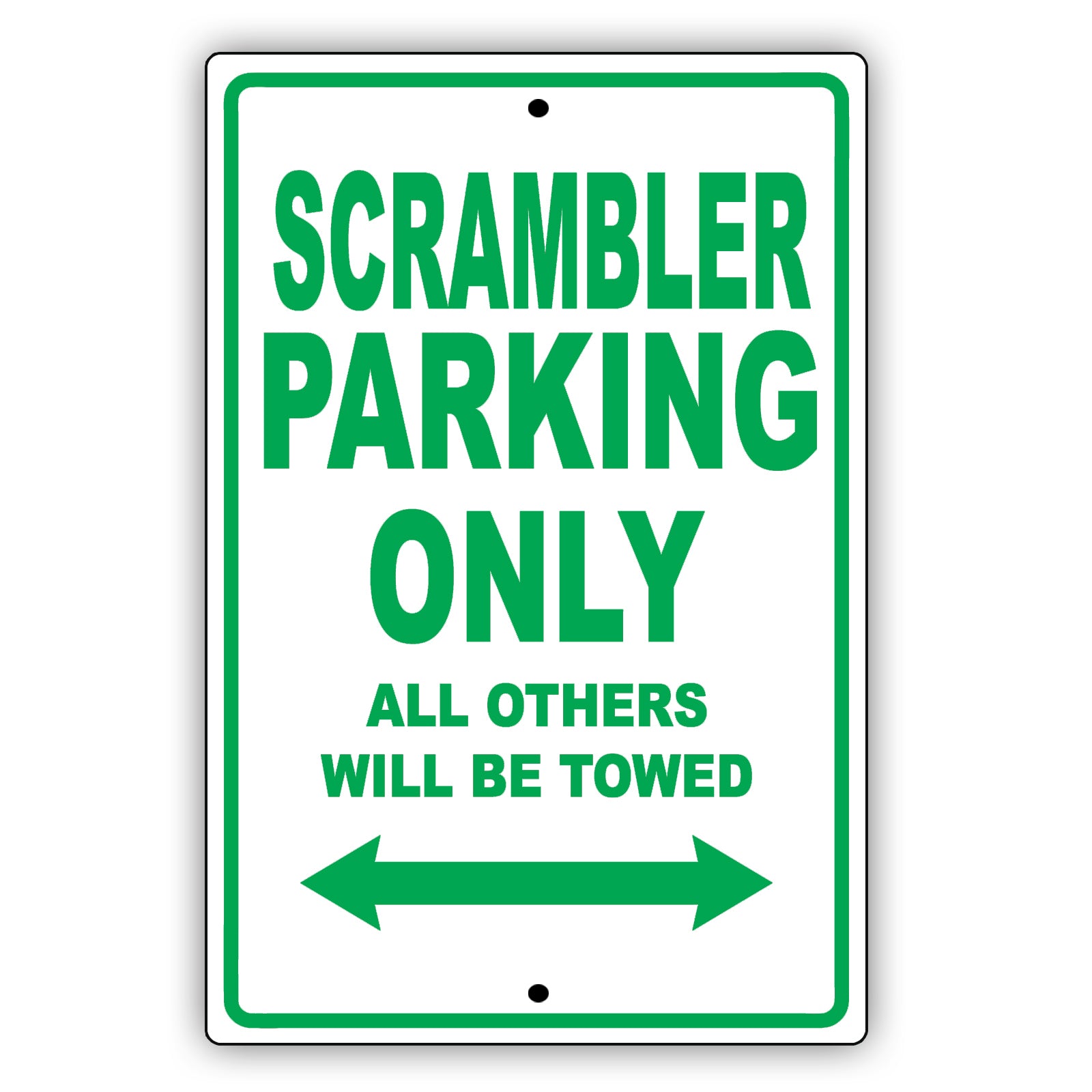 Jeep Scrambler Parking Only All Others Will Be Towed Aluminum Decor Garage Sign