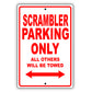 Jeep Scrambler Parking Only All Others Will Be Towed Aluminum Decor Garage Sign