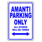 Kia Amanti Parking Only All Others Will Be Towed Aluminum Decor Garage Sign