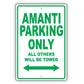 Kia Amanti Parking Only All Others Will Be Towed Aluminum Decor Garage Sign