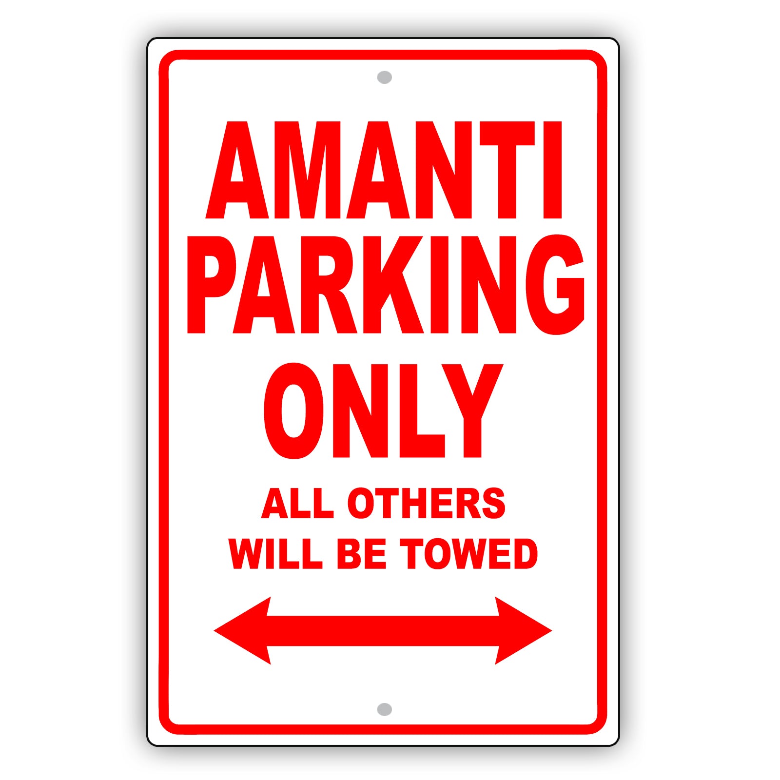 Kia Amanti Parking Only All Others Will Be Towed Aluminum Decor Garage Sign
