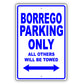 Kia Borrego Parking Only All Others Will Be Towed Aluminum Decor Garage Sign