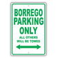 Kia Borrego Parking Only All Others Will Be Towed Aluminum Decor Garage Sign