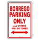 Kia Borrego Parking Only All Others Will Be Towed Aluminum Decor Garage Sign