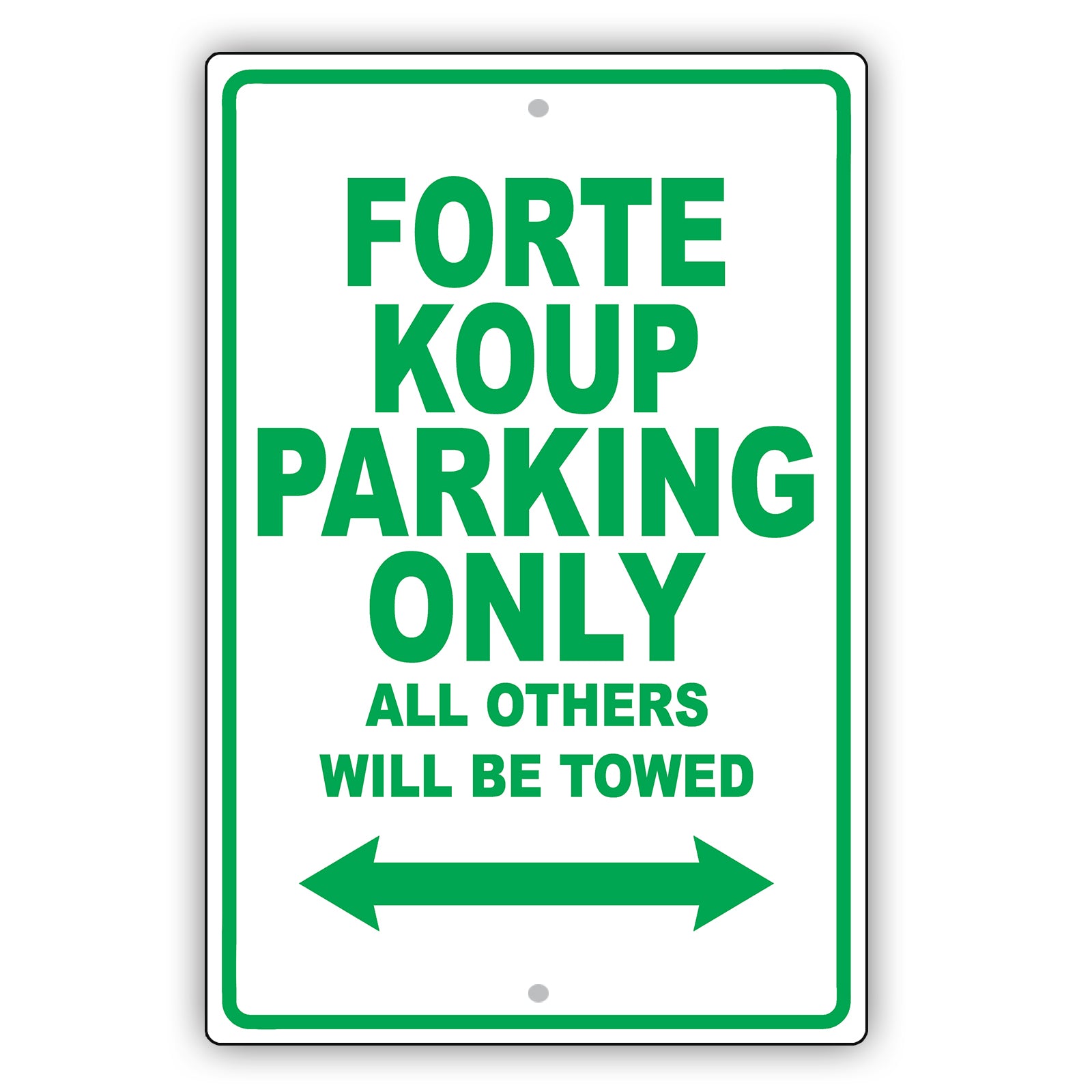 Kia Forte Koup Parking Only All Others Will Be Towed Aluminum Decor Garage Sign