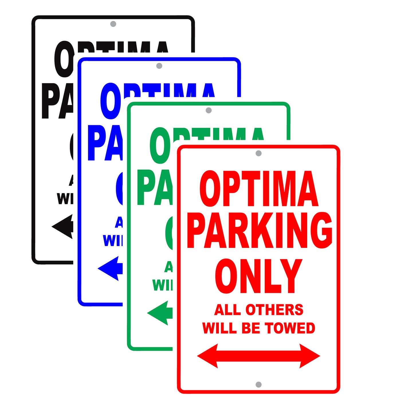 Kia Optima Parking Only All Others Will Be Towed Aluminum Decor Garage Sign