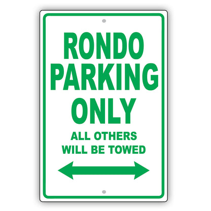 Kia Rondo Parking Only All Others Will Be Towed Aluminum Decor Garage Sign