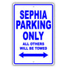 Kia Sephia Parking Only All Others Will Be Towed Aluminum Decor Garage Sign