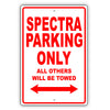 Kia Spectra Parking Only All Others Will Be Towed Aluminum Decor Garage Sign