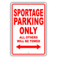 Kia Sportage Parking Only All Others Will Be Towed Aluminum Decor Garage Sign