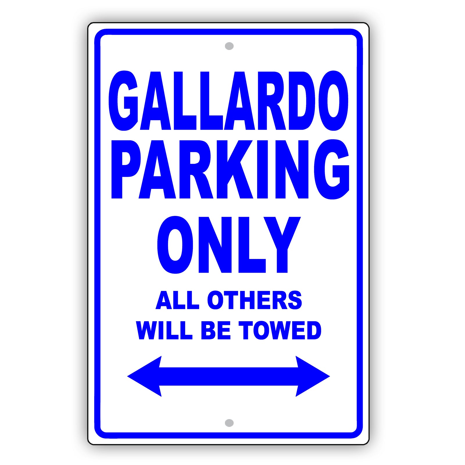 Lamborghini Gallardo Parking Only All Others Will Be Towed Aluminum Decor Garage Sign