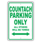 Lamborghini Countach Parking Only All Others Will Be Towed Aluminum Decor Garage Sign