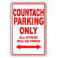Lamborghini Countach Parking Only All Others Will Be Towed Aluminum Decor Garage Sign