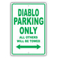 Lamborghini Diablo Parking Only All Others Will Be Towed Aluminum Decor Garage Sign