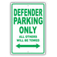 Land Rover Defender Parking Only All Others Will Be Towed Aluminum Decor Garage Sign