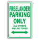 Land Rover Freelander Parking Only Others Will Be Towed Aluminum Decor Garage Sign
