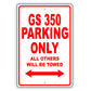 Lexus Gs 350 Parking Only All Others Will Be Towed Aluminum Decor Garage Sign