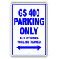 Lexus Gs 400 Parking Only All Others Will Be Towed Aluminum Decor Garage Sign