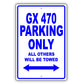 Lexus Gx 470 Parking Only All Others Will Be Towed Aluminum Decor Garage Sign
