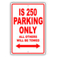 Lexus Is 250 Parking Only All Others Will Be Towed Aluminum Decor Garage Sign