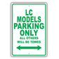 Lexus Lc Models Parking Only All Others Will Be Towed Aluminum Decor Garage Sign