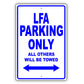 Lexus Lfa Parking Only All Others Will Be Towed Aluminum Decor Garage Sign