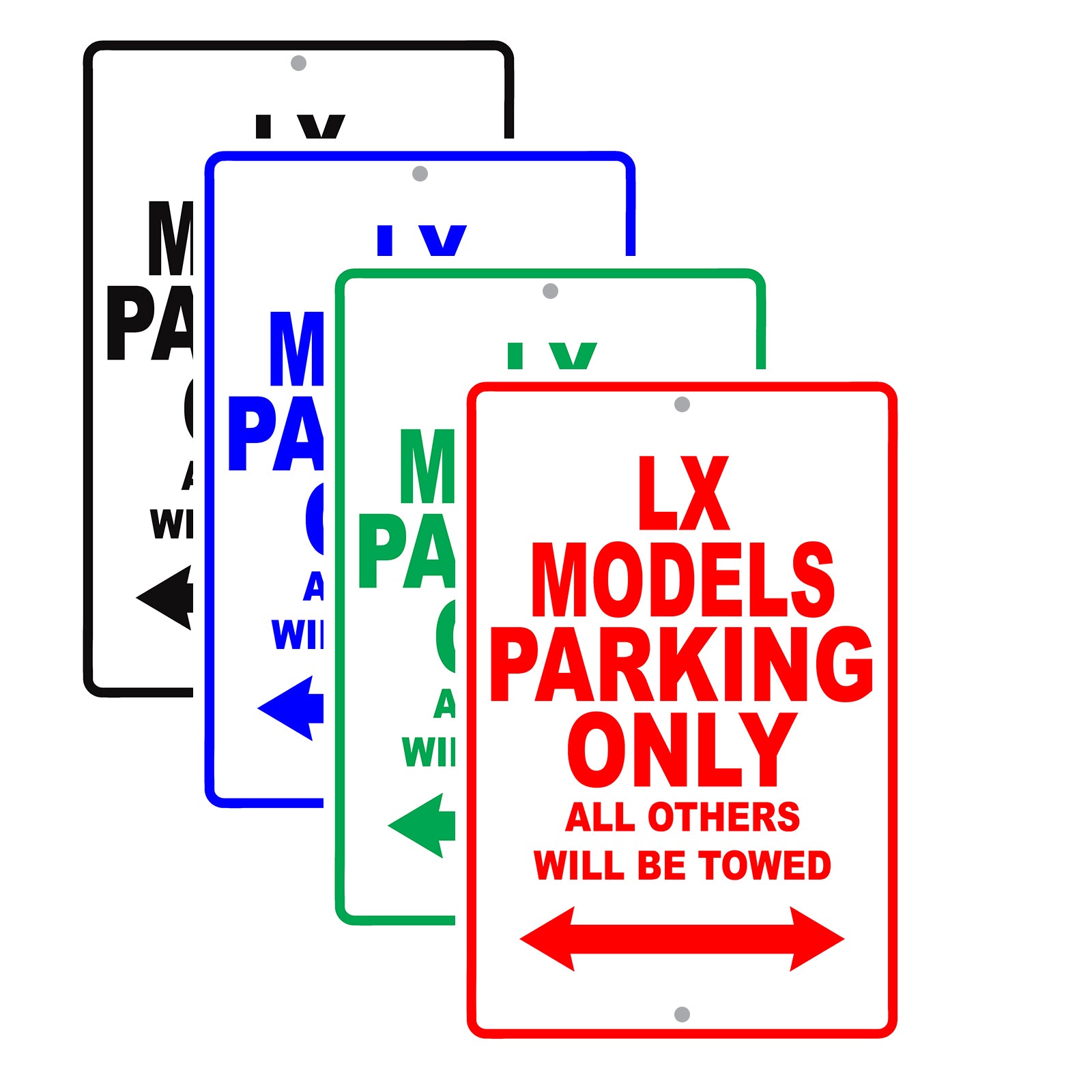 Lexus Lx Models Parking Only All Others Will Be Towed Aluminum Decor Garage Sign