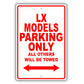 Lexus Lx Models Parking Only All Others Will Be Towed Aluminum Decor Garage Sign