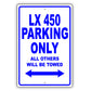 Lexus Lx 450 Parking Only All Others Will Be Towed Aluminum Decor Garage Sign